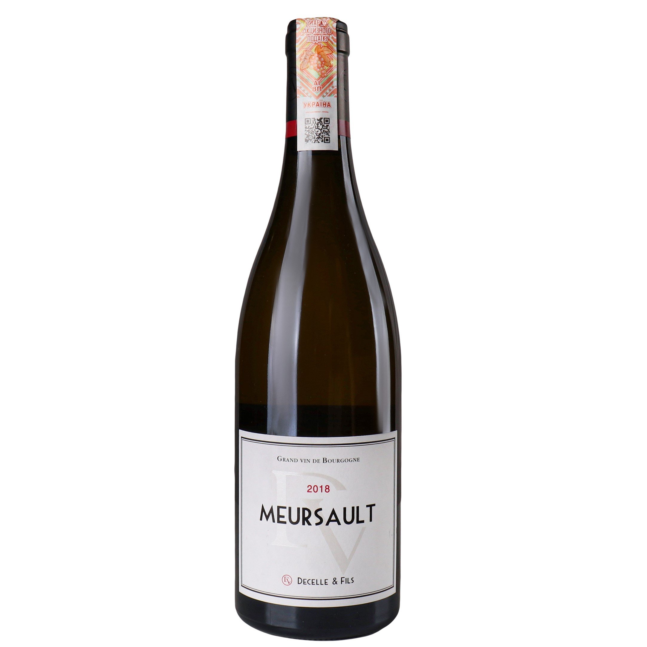 Вино Decelle et Fils Meursault 2018 AOC, 0,75 л, 13% (876523) - фото 1