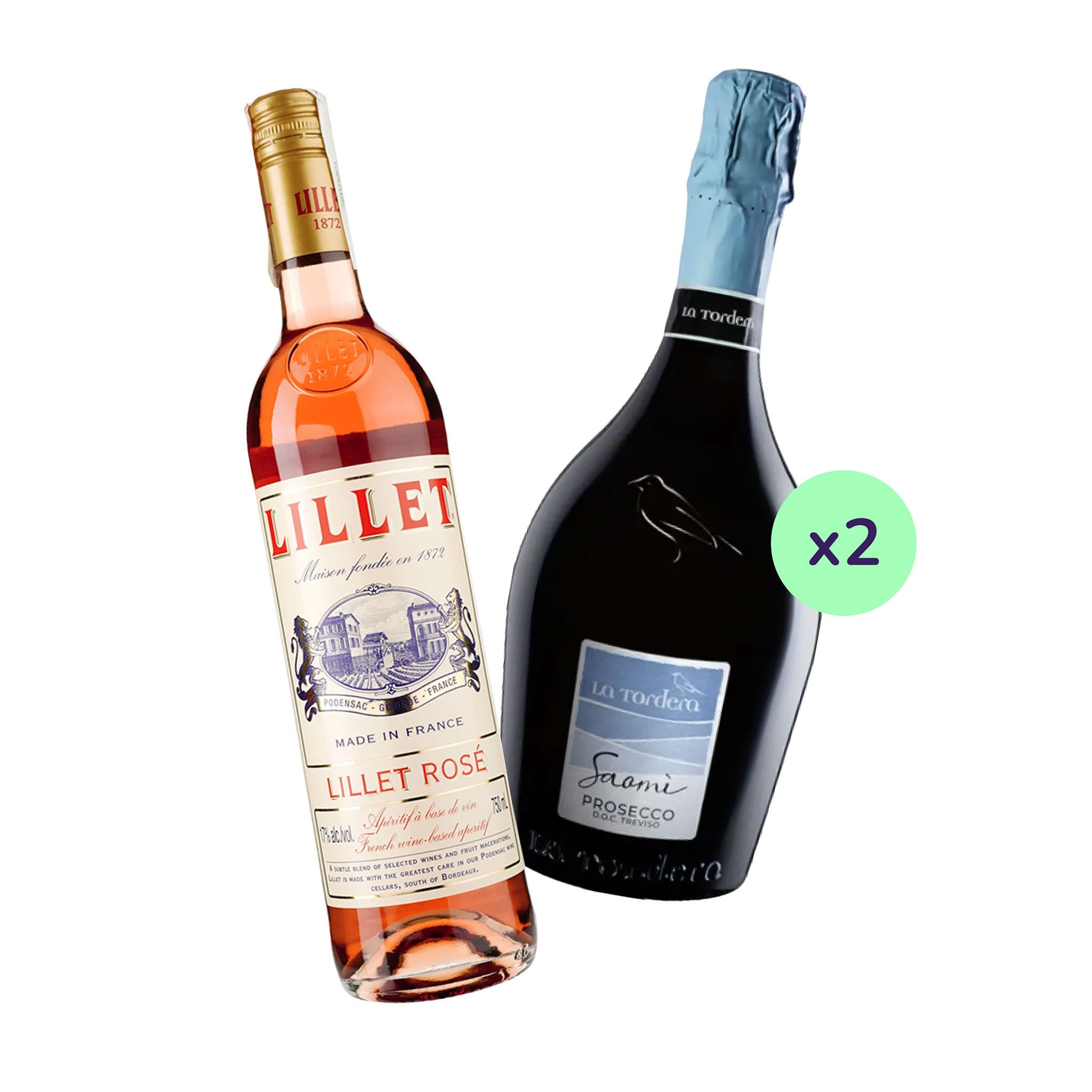 Коктейль Lillet Rose & Sparkling (набор ингредиентов) х15 на основе Lillet - фото 2