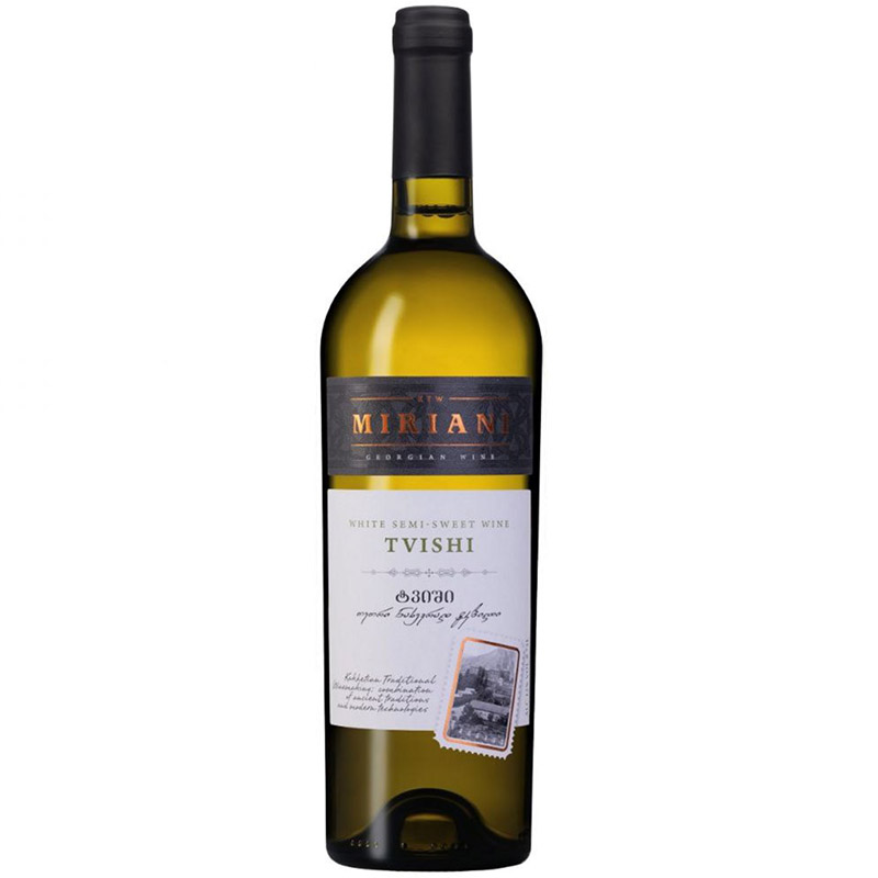 Вино Miriani Tvishi біле напівсолодке 0.75 л - фото 1