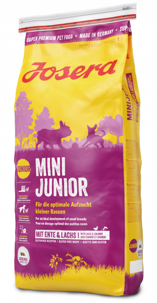 Сухой корм для предупреждения образования зубного камня Josera MiniJunior, с уткой и рисом, 15 кг - фото 1