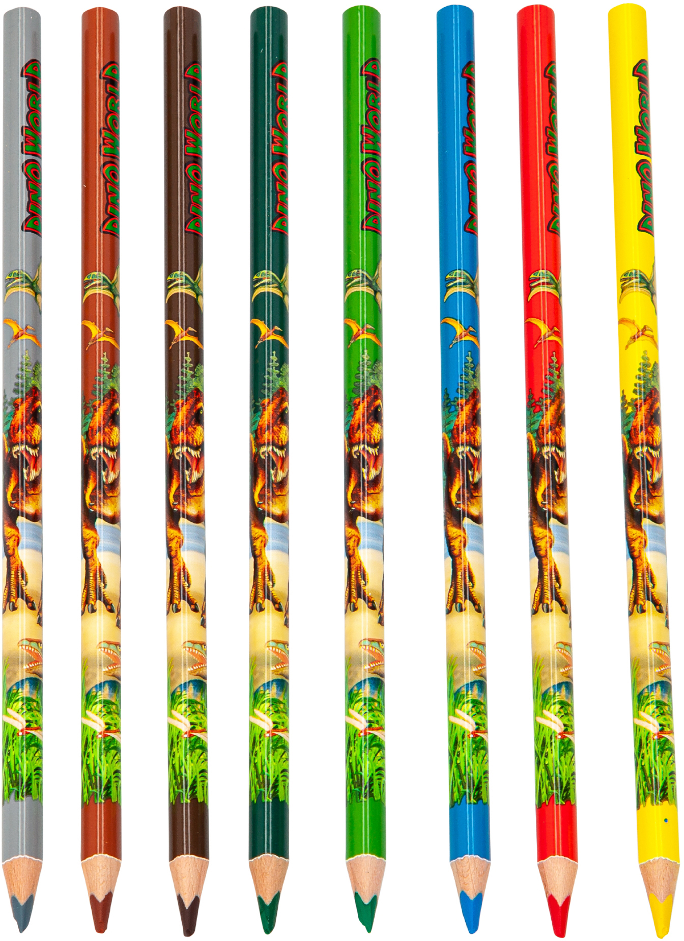 Альбом для розфарбовування Motto A/S Dino World з кольоровими олівцями (46852) - фото 3