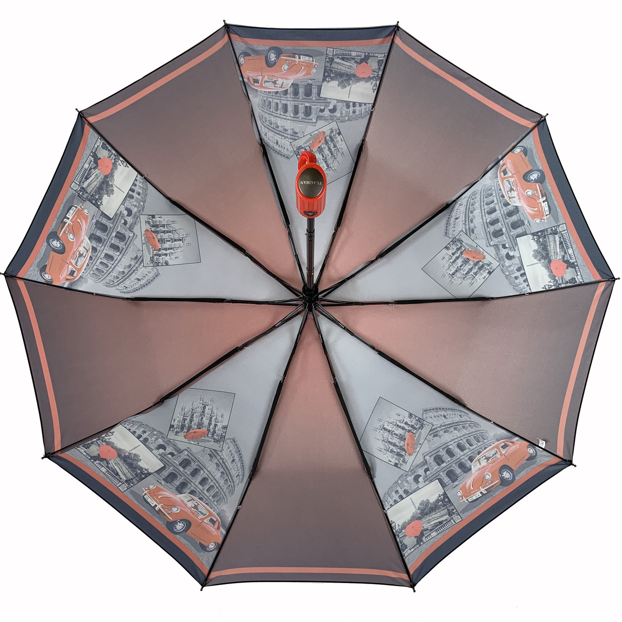 Женский складной зонтик полный автомат The Best 102 см красный - фото 3