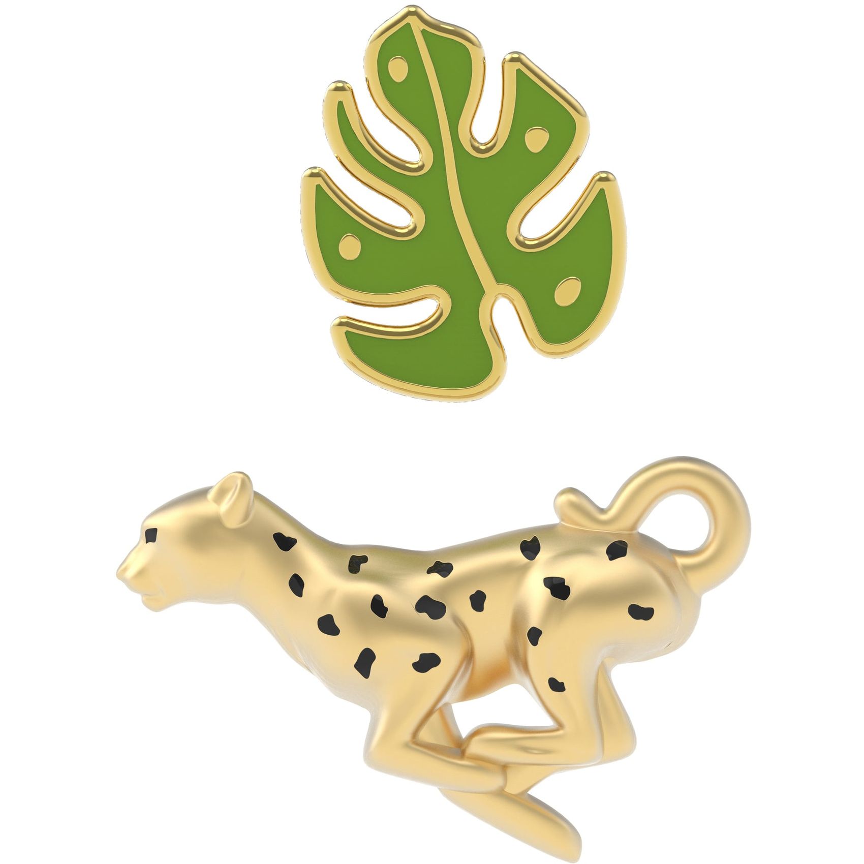 Набор шпилек Metalmorphose Leopard with Tropical Leaf (8000020290958) - фото 1