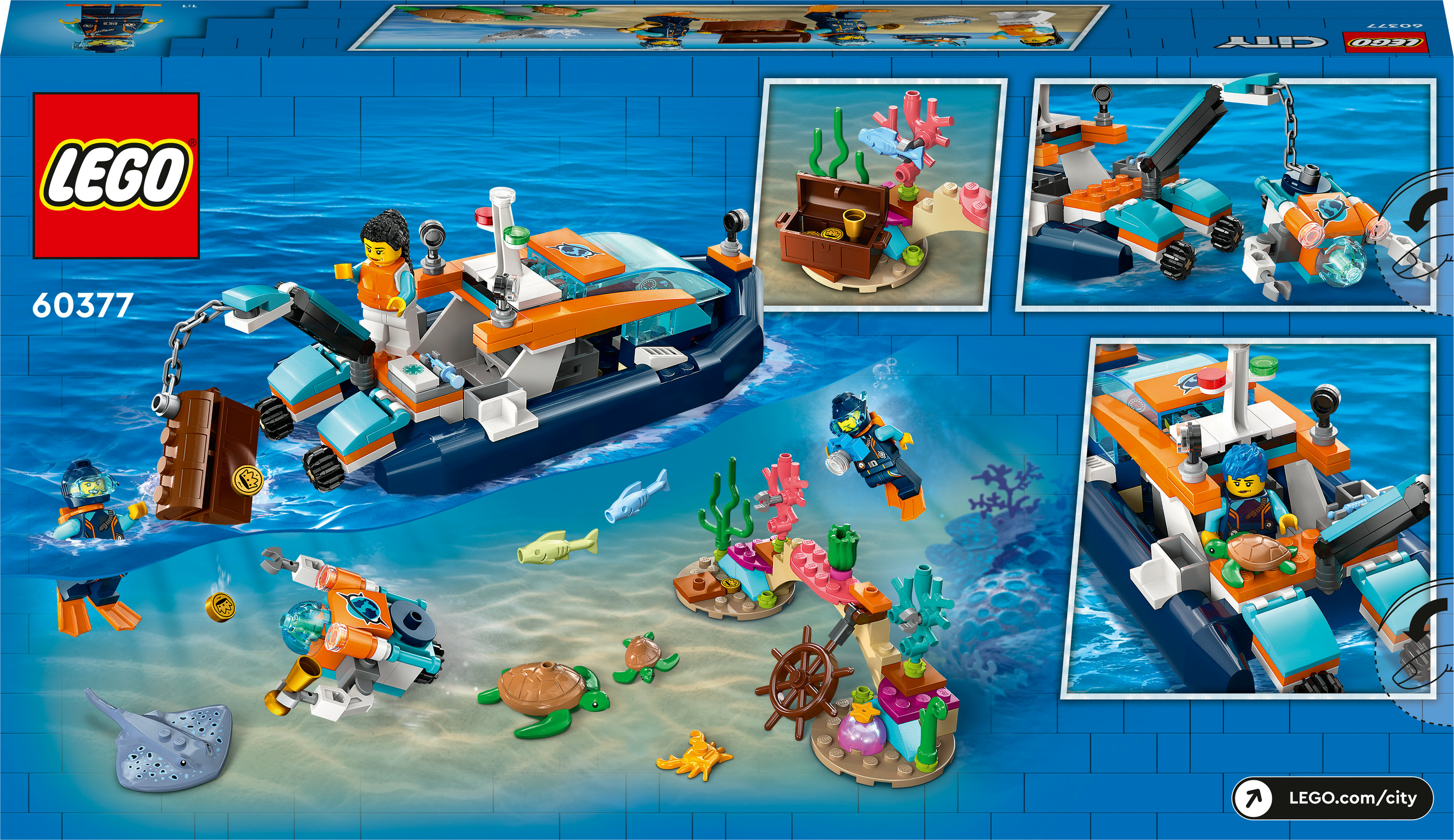 Конструктор LEGO City Дослідницький підводний човен, 182 деталі (60377) - фото 9