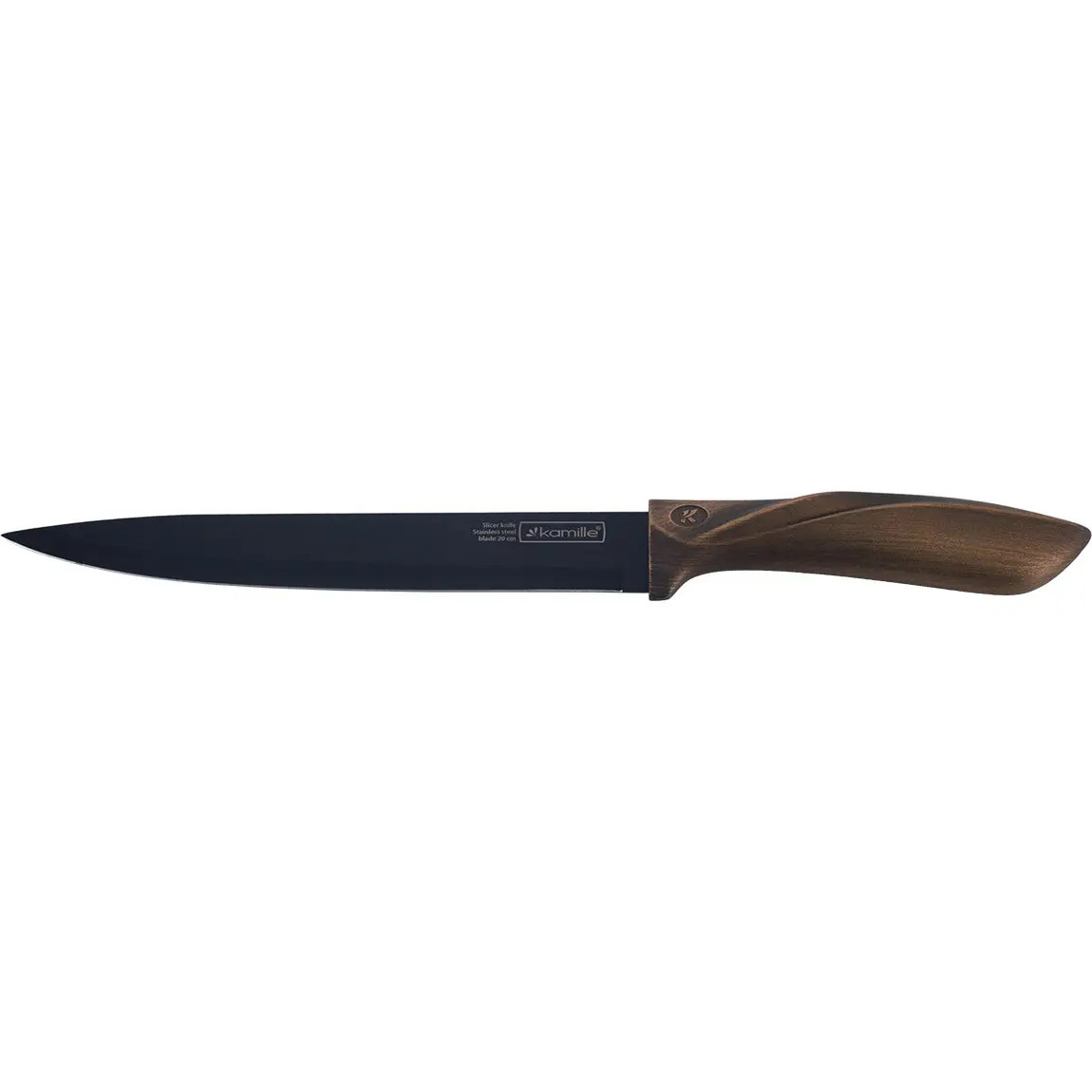 Набір кухонних ножів Kamille: 5 ножів + підставка 5166 (KM-5166) - фото 7