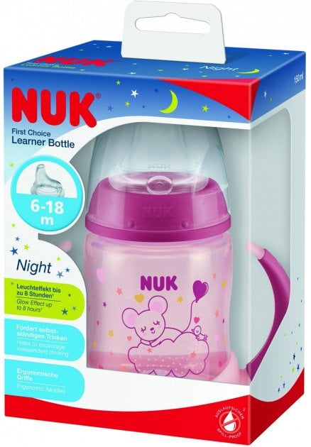 Пляшечка NUK First Choice Мишенятко, 150 мл, рожевий (3952376) - фото 3