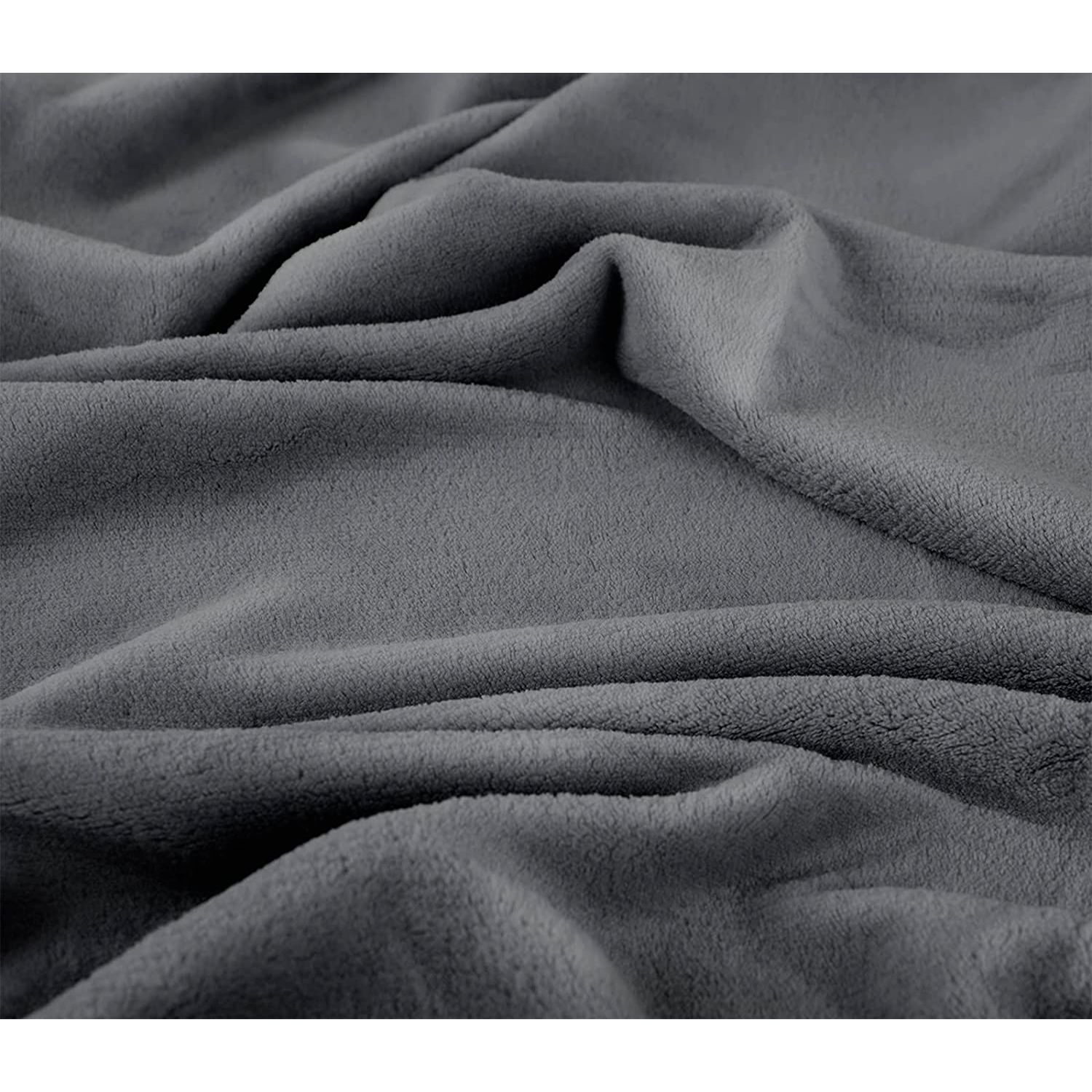 Плед HomeBrand микрофибра 200х230 см темно-серый (4612) - фото 3