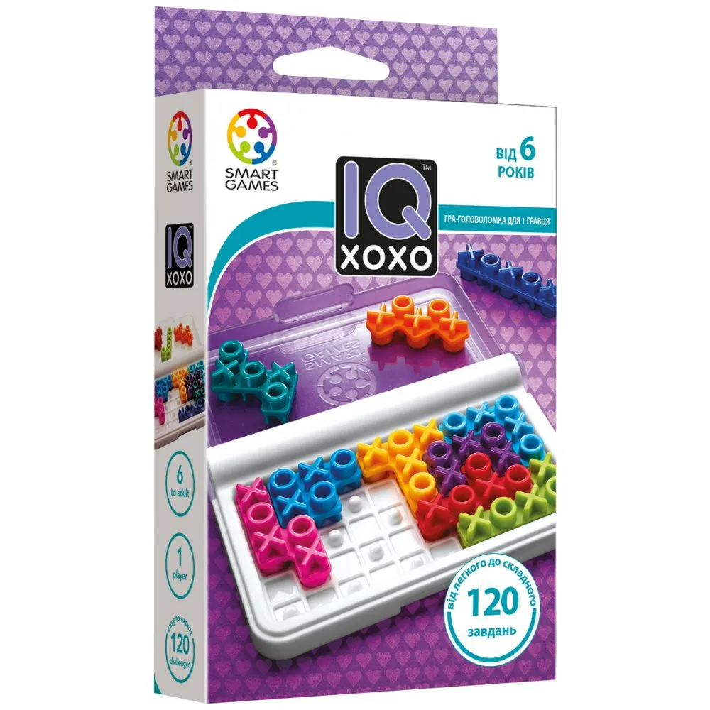 Настільна гра Smart Games IQ XOXO, укр. мова (SG 444 UKR) - фото 1
