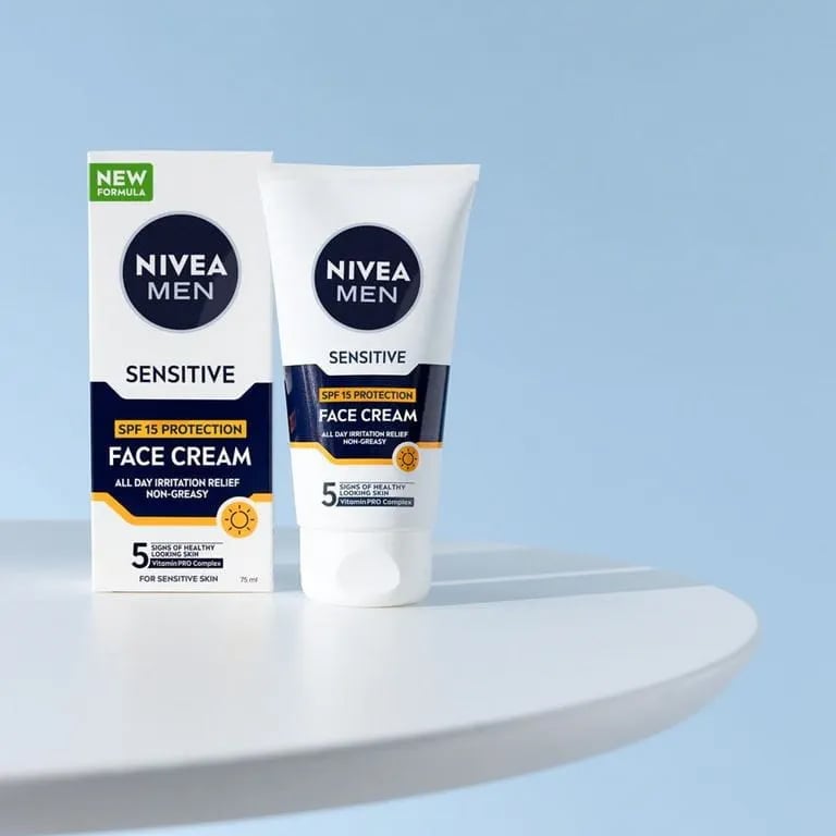 Крем для лица Nivea Men для чувствительной кожи с SPF 15 защитой 75 мл (88543) - фото 9