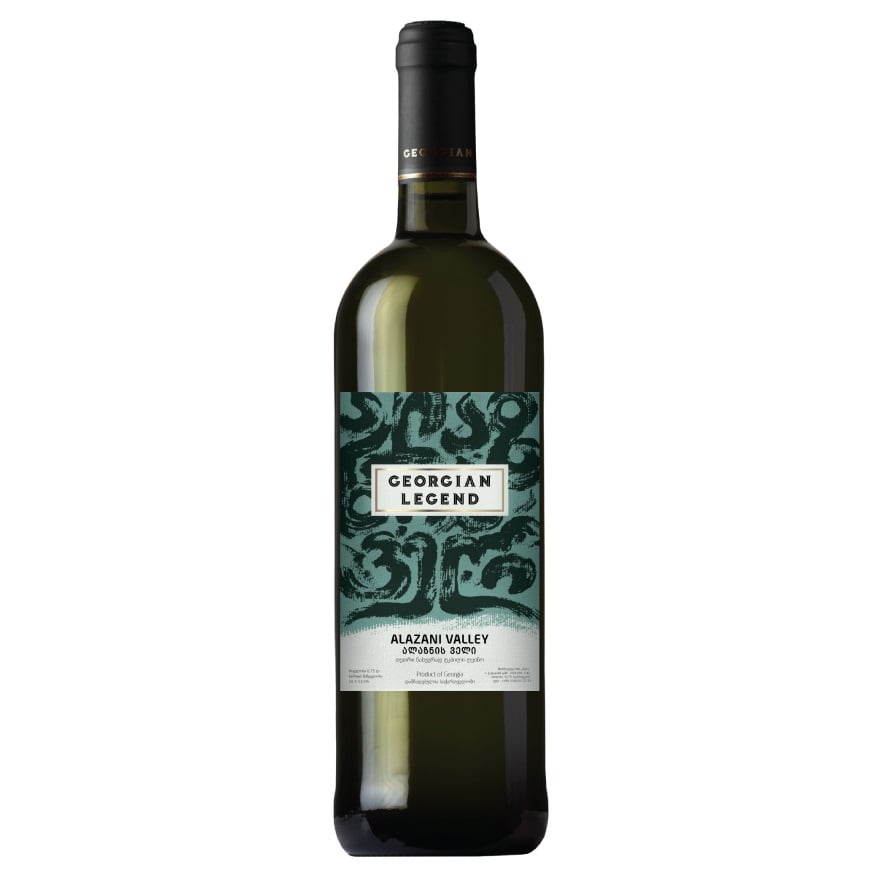 Вино Georgian Legend Алазанська долина, біле, напівсолодке, 11-13%, 0,75 л - фото 1