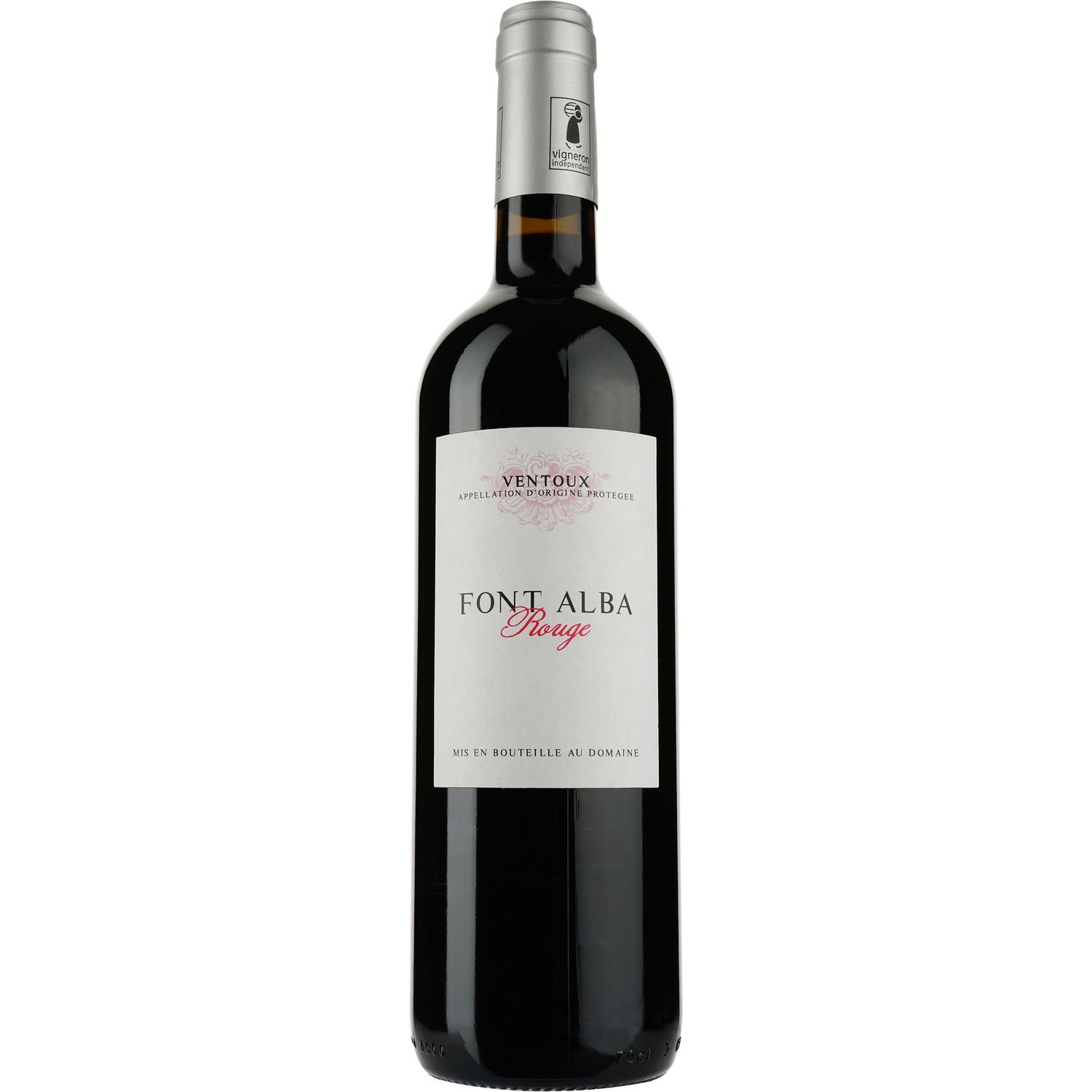 Вино Domaine de Font Alba Rouge AOP Ventoux, красное, сухое, 0,75 л - фото 1