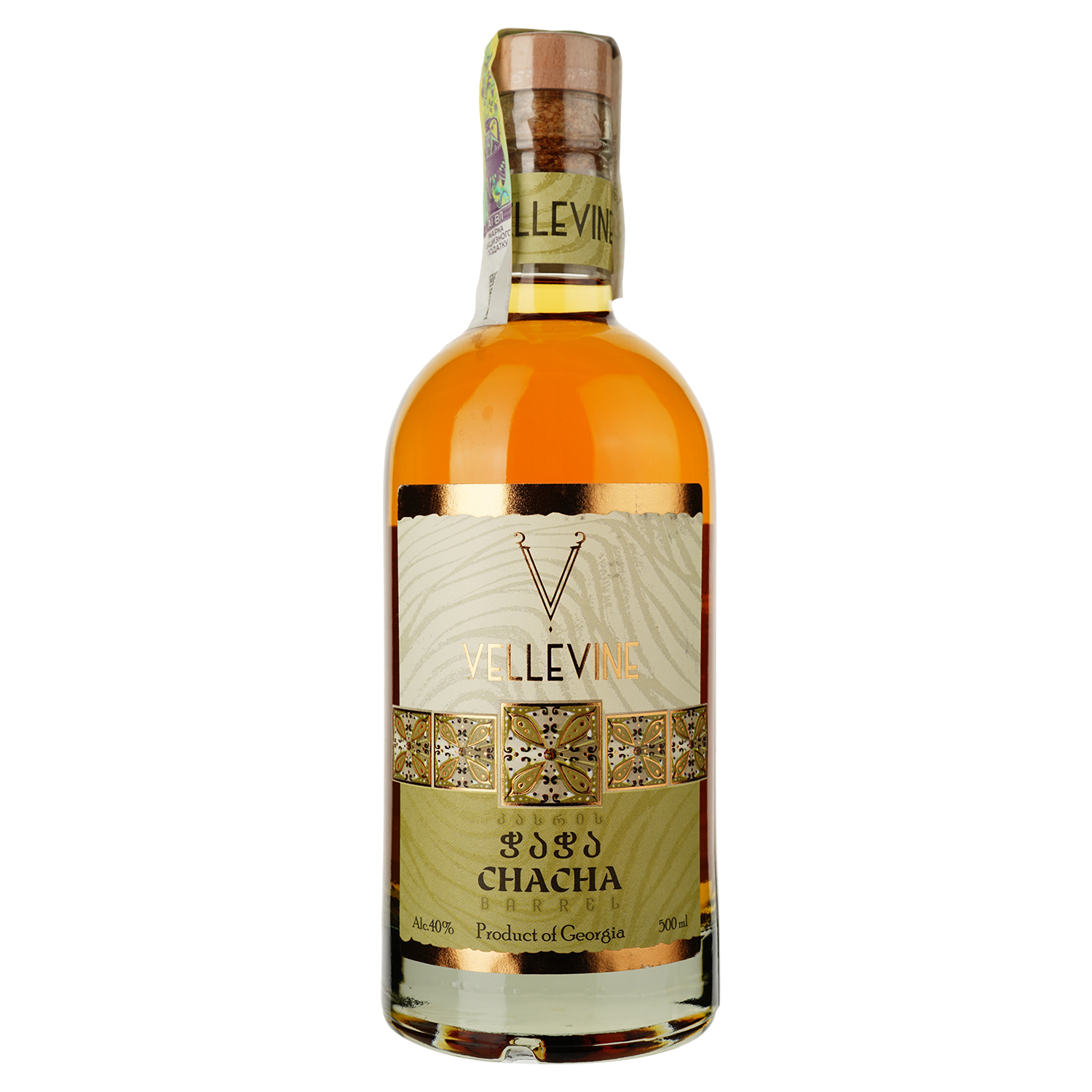 Чача Vellevine Barrel 40% 0.5 л - фото 1