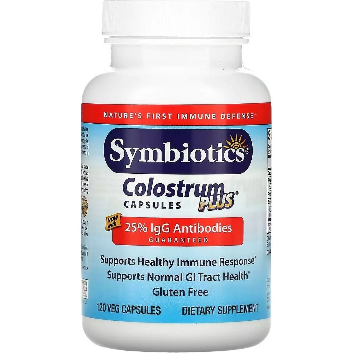 Молозиво Symbiotics Colostrum Plus 120 вегетарианских капсул - фото 1