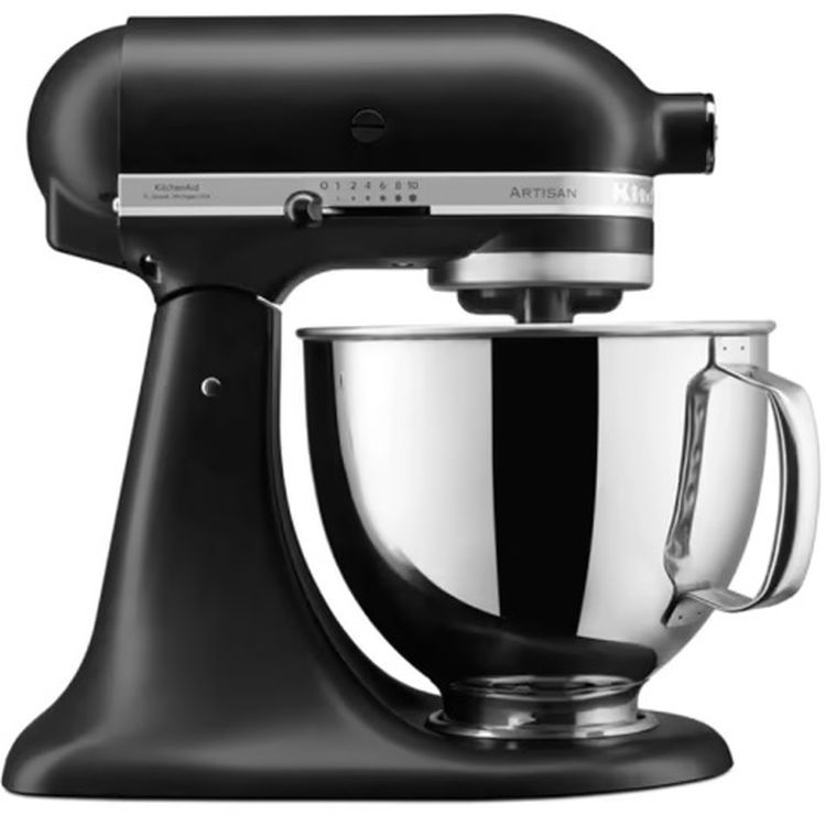 Планетарний міксер KitchenAid Artisan 4.8 л матовий чорний (5KSM125EBM) - фото 1