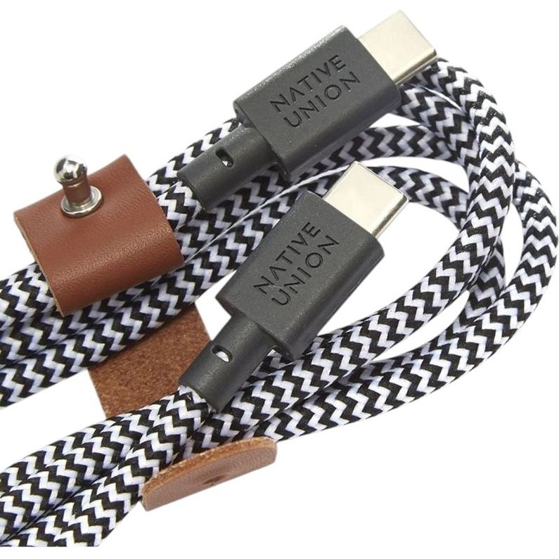 Кабель USB-C to USB-C Native Union Belt Cable Zebra 1.2 м - фото 3