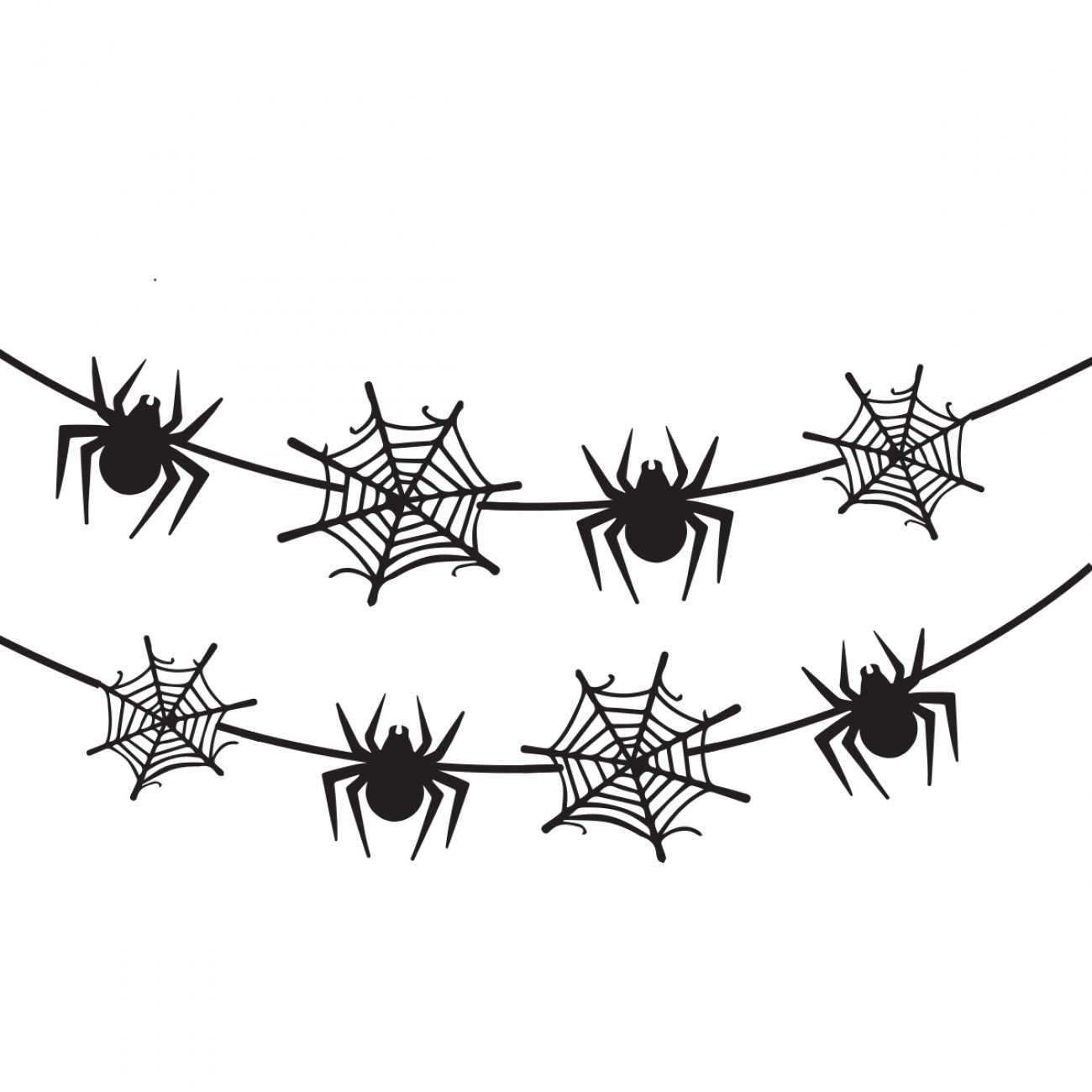 Гирлянда бумажная фигурная Yes! Fun Halloween Spider Webs, 3 м (801182) - фото 1