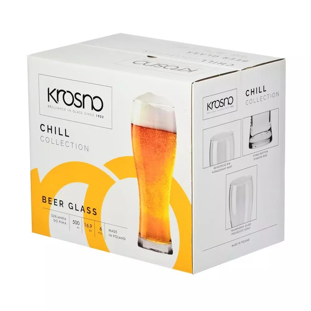 Набір келихів для пива Krosno Chill-2, скло, 500 мл, 6 шт. (788944) - фото 3