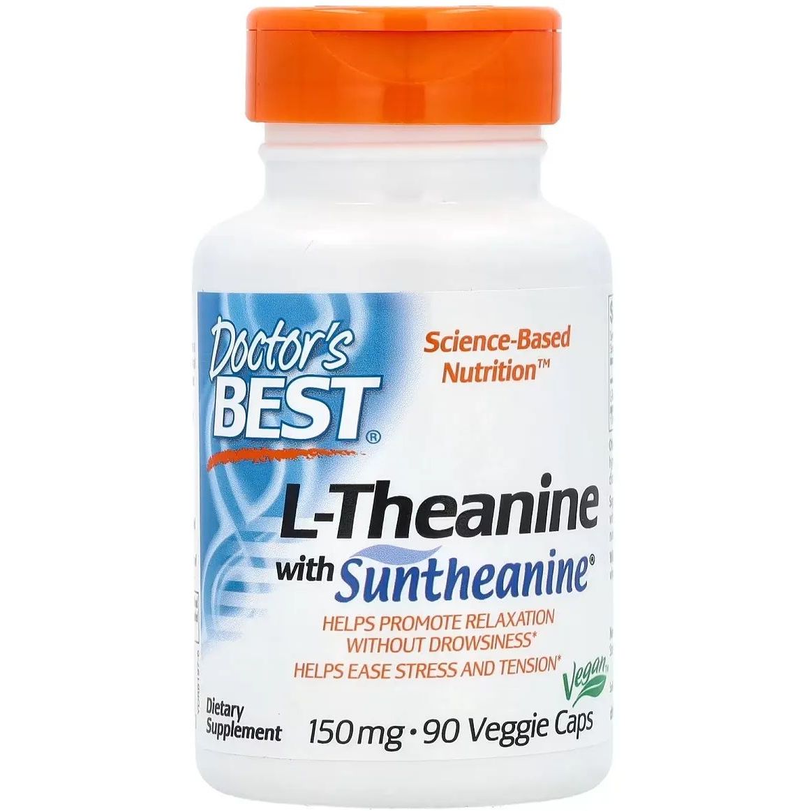 L-теанін Doctor's Best L-Theanine with Suntheanine 150 мг 90 вегетаріанських капсул - фото 1