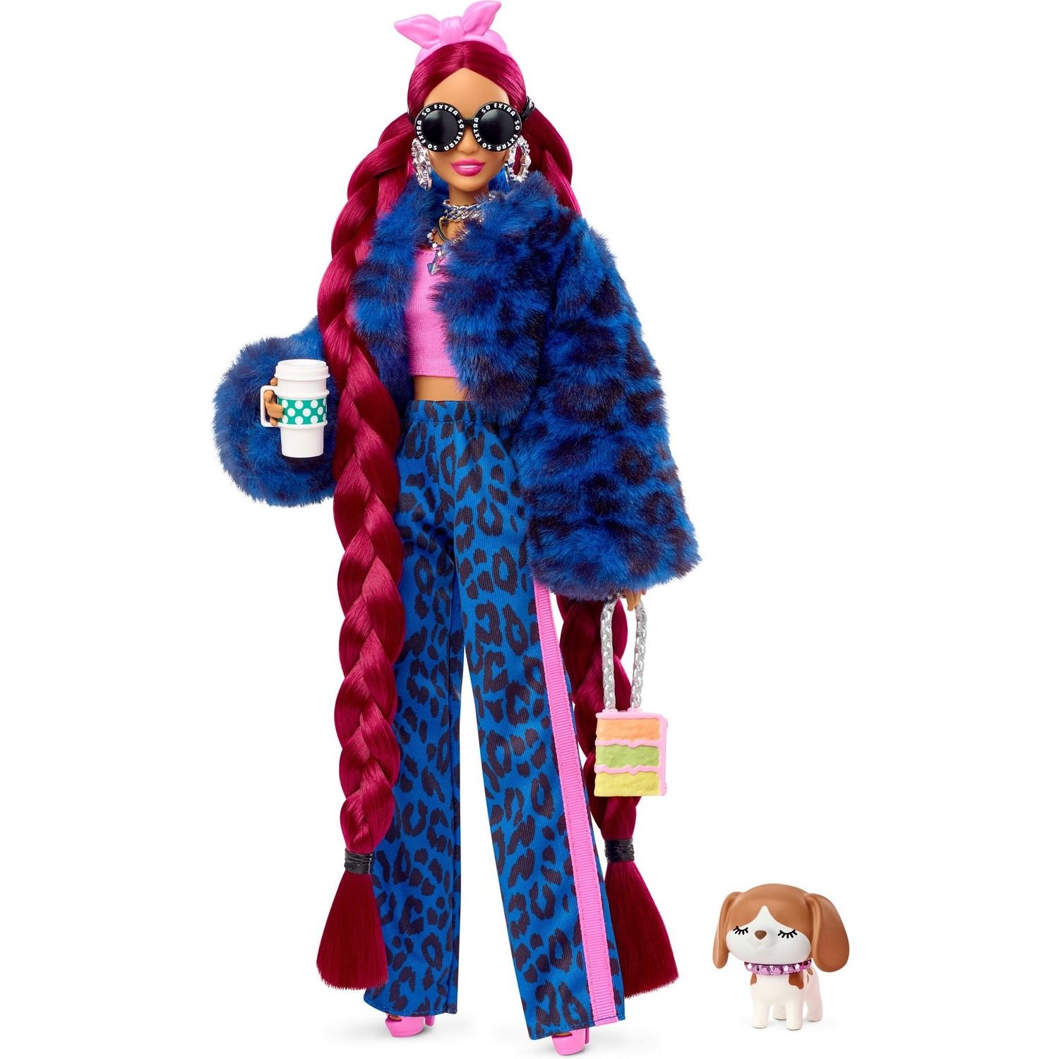 Лялька Barbie Екстра у синьому леопардовому костюмі (HHN09) - фото 1