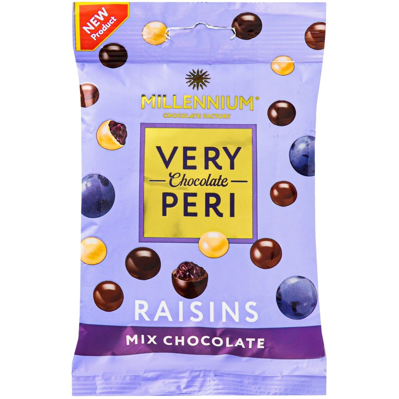 Драже Millennium Very Peri Raisins родзиинки в шоколаді. 100 г (924028) - фото 1