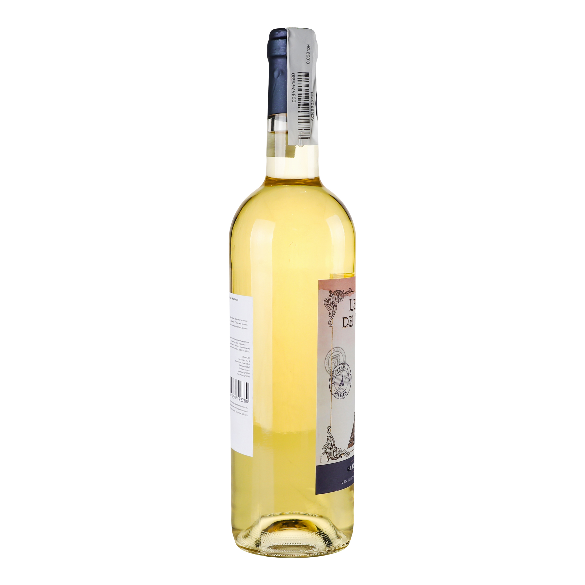 Вино Maison Bouey Lettres de France Blanc Moelleux, белое, полусладкое, 11%, 0,75 л - фото 2