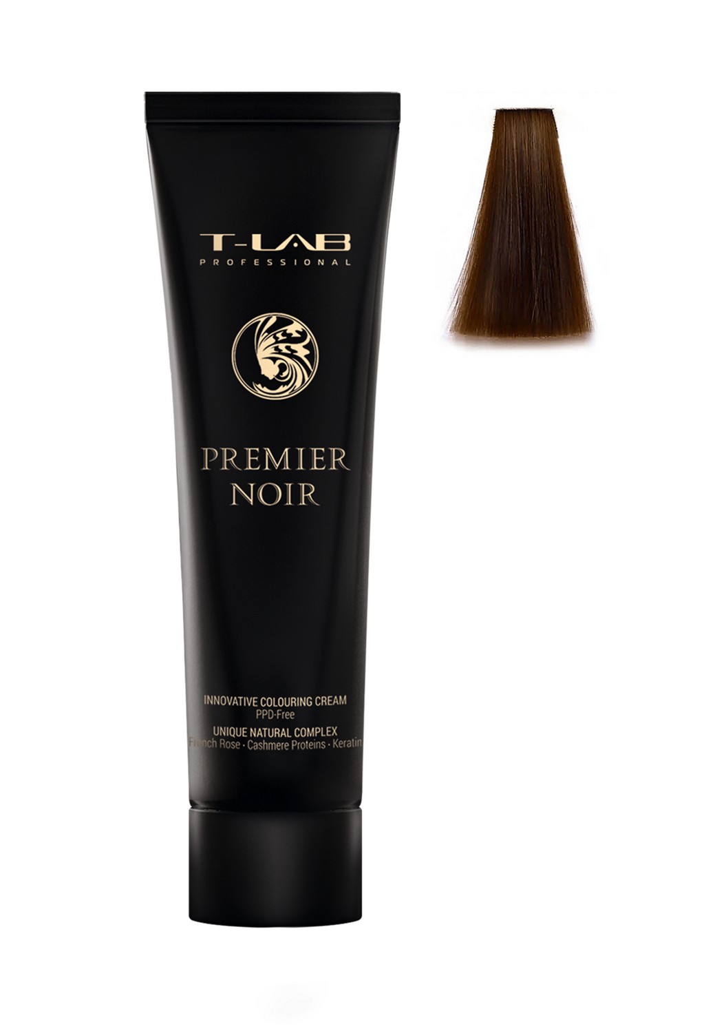 Крем-фарба T-LAB Professional Premier Noir colouring cream, відтінок 6.12 (dark ash iridescent blonde) - фото 2