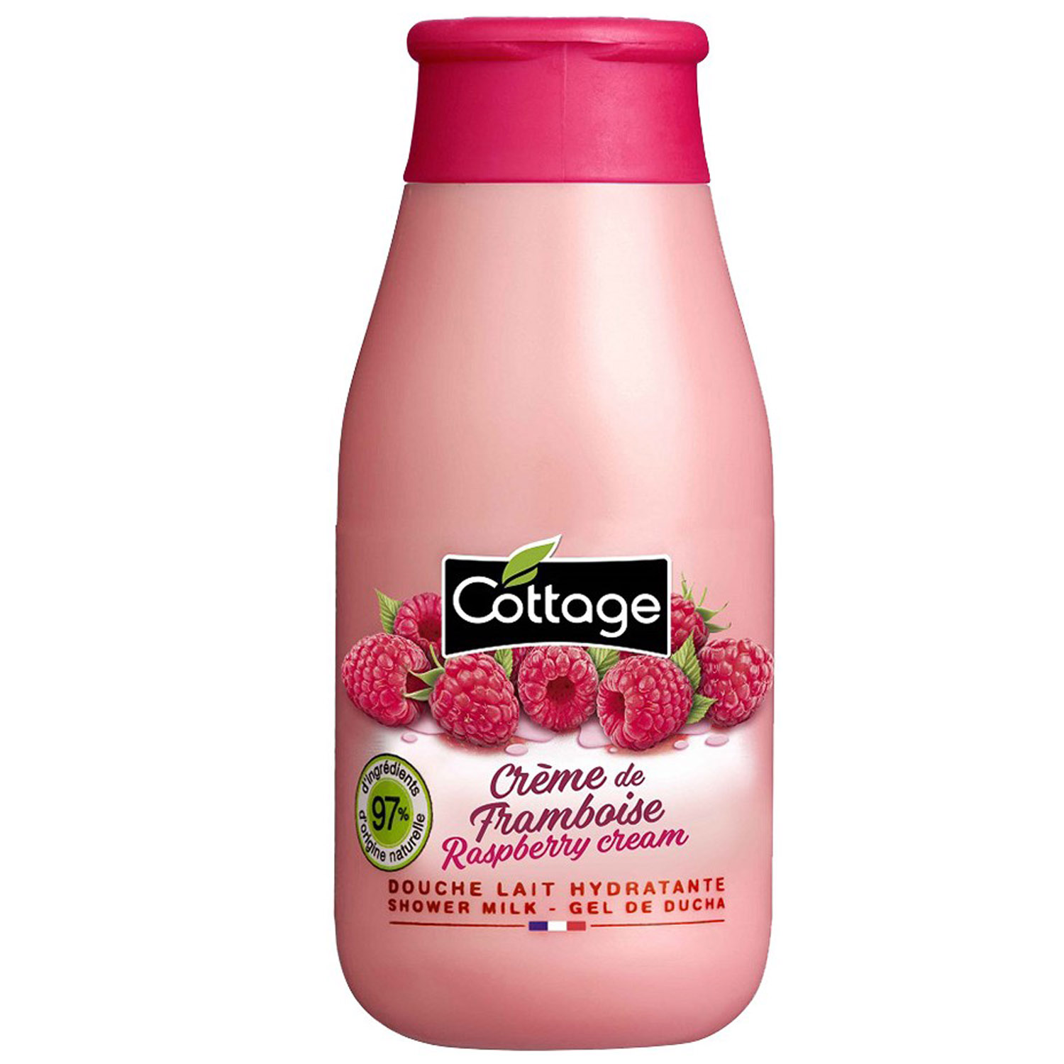 Молочко для душу Cottage Shower Milk Raspberry Cream зволожувальне 50 мл - фото 1