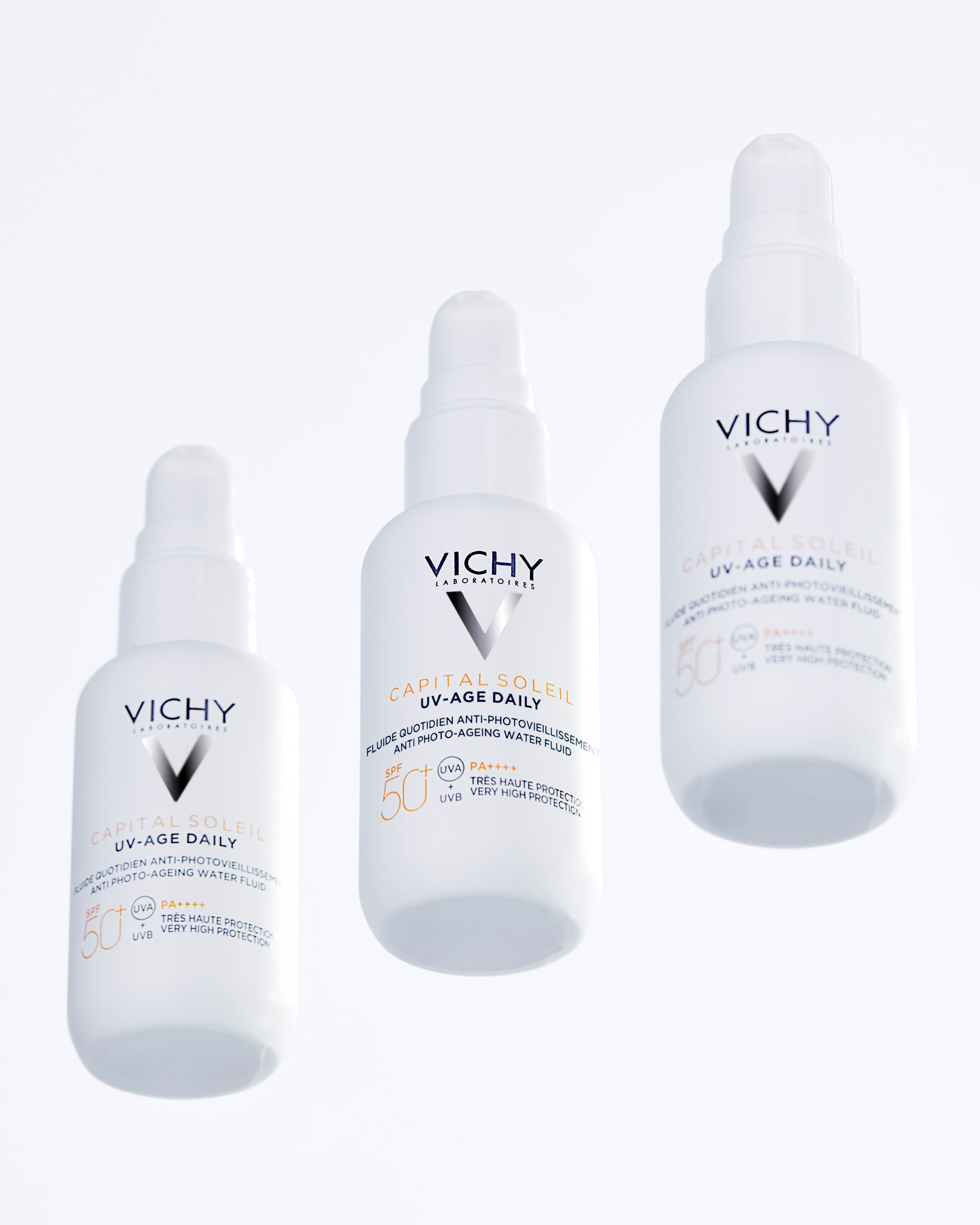 Сонцезахисний невагомий флюїд Vichy Capital Soleil UV-Age Daily проти ознак фотостаріння шкіри обличчя, SPF 50+, 40 мл (MB364200) - фото 3
