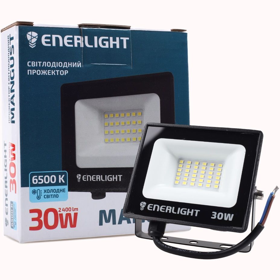 Прожектор светодиодный Enerlight Mangust 30Вт 6500K (MANGUST30SMD80С) - фото 1