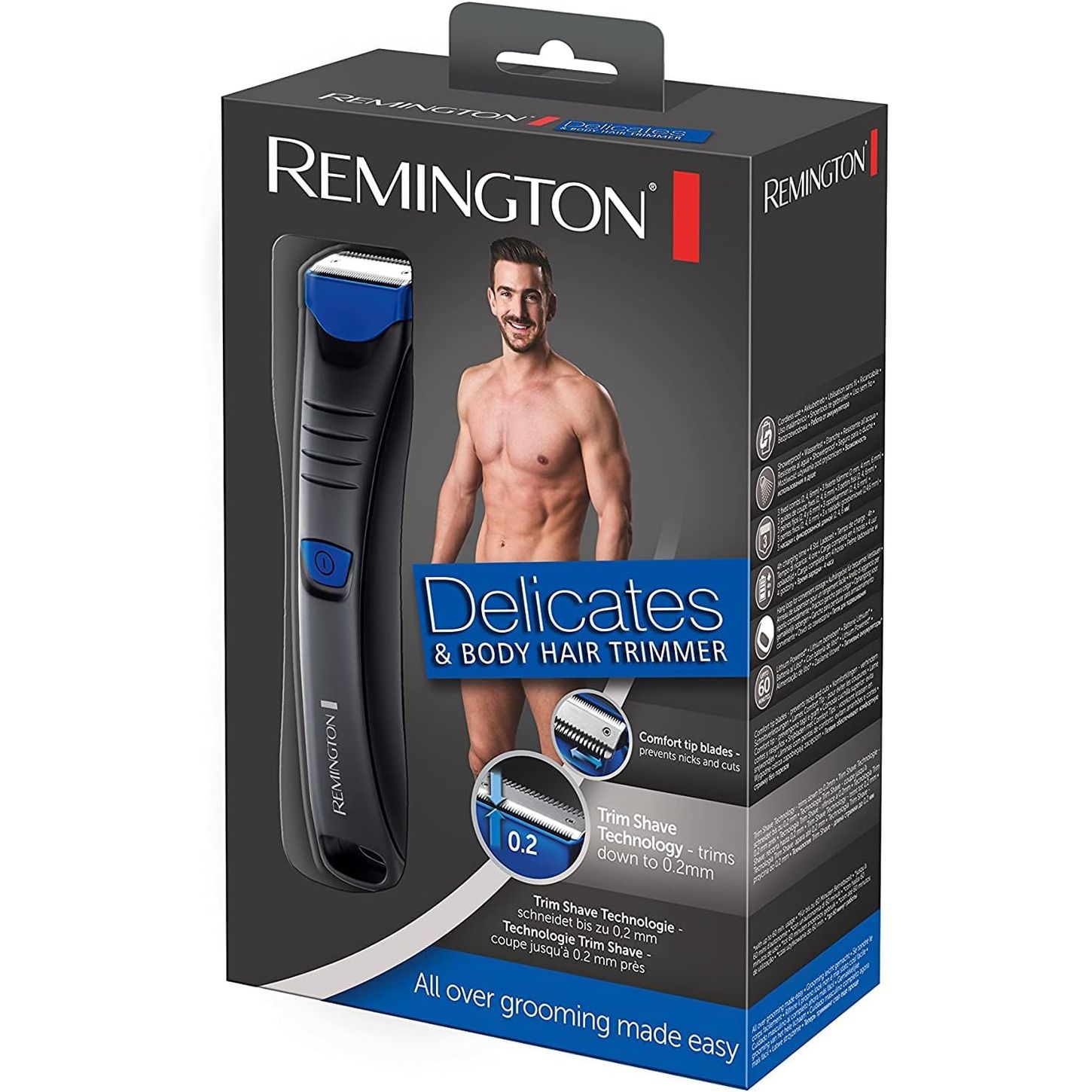 Триммер Remington Delicates для тела и интимных зон черно-синий (BHT250) - фото 4