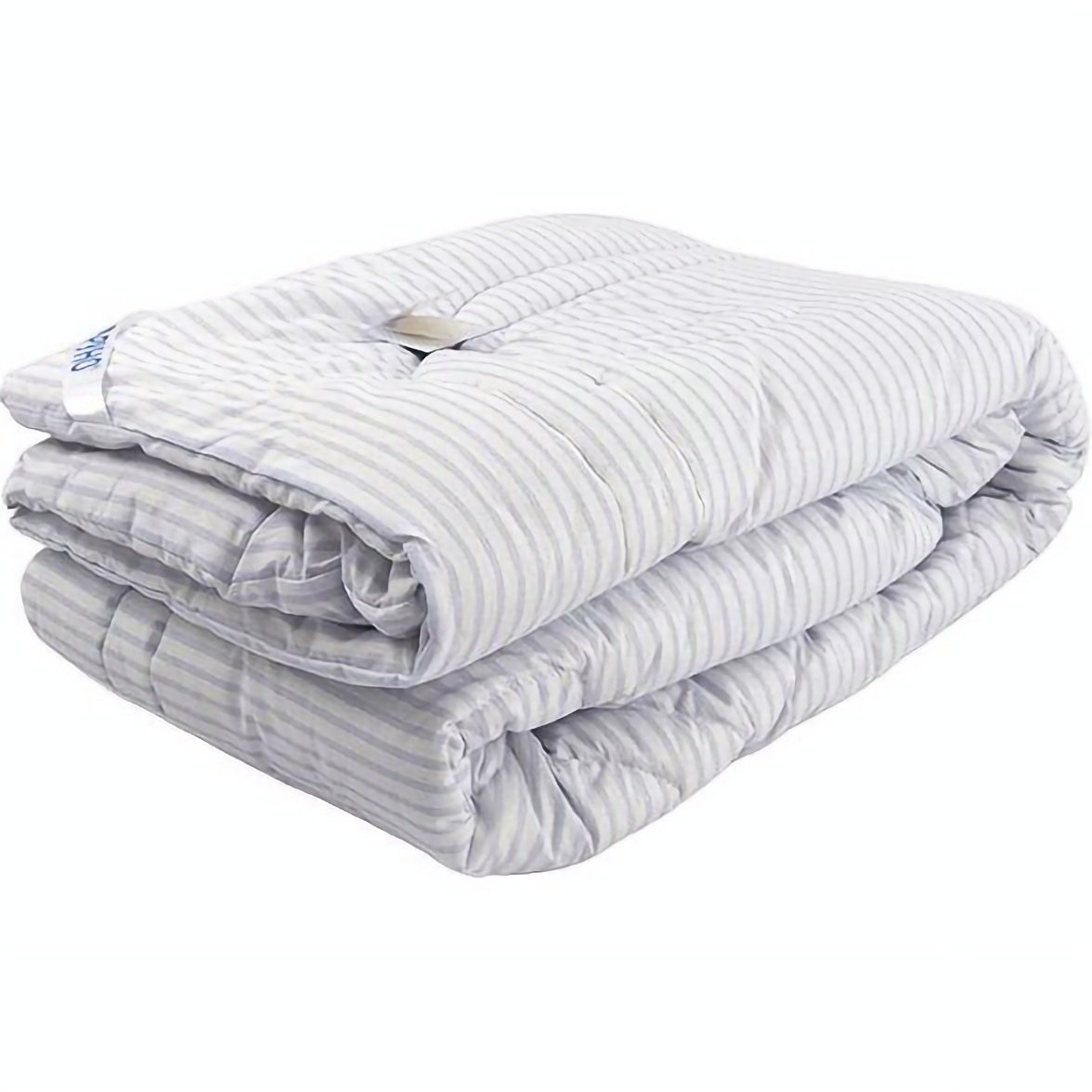 Одеяло шерстяное Руно Blue stripes, полуторное, бязь, 205х140 см, голубое (321.02ШУ_Blue stripes) - фото 1