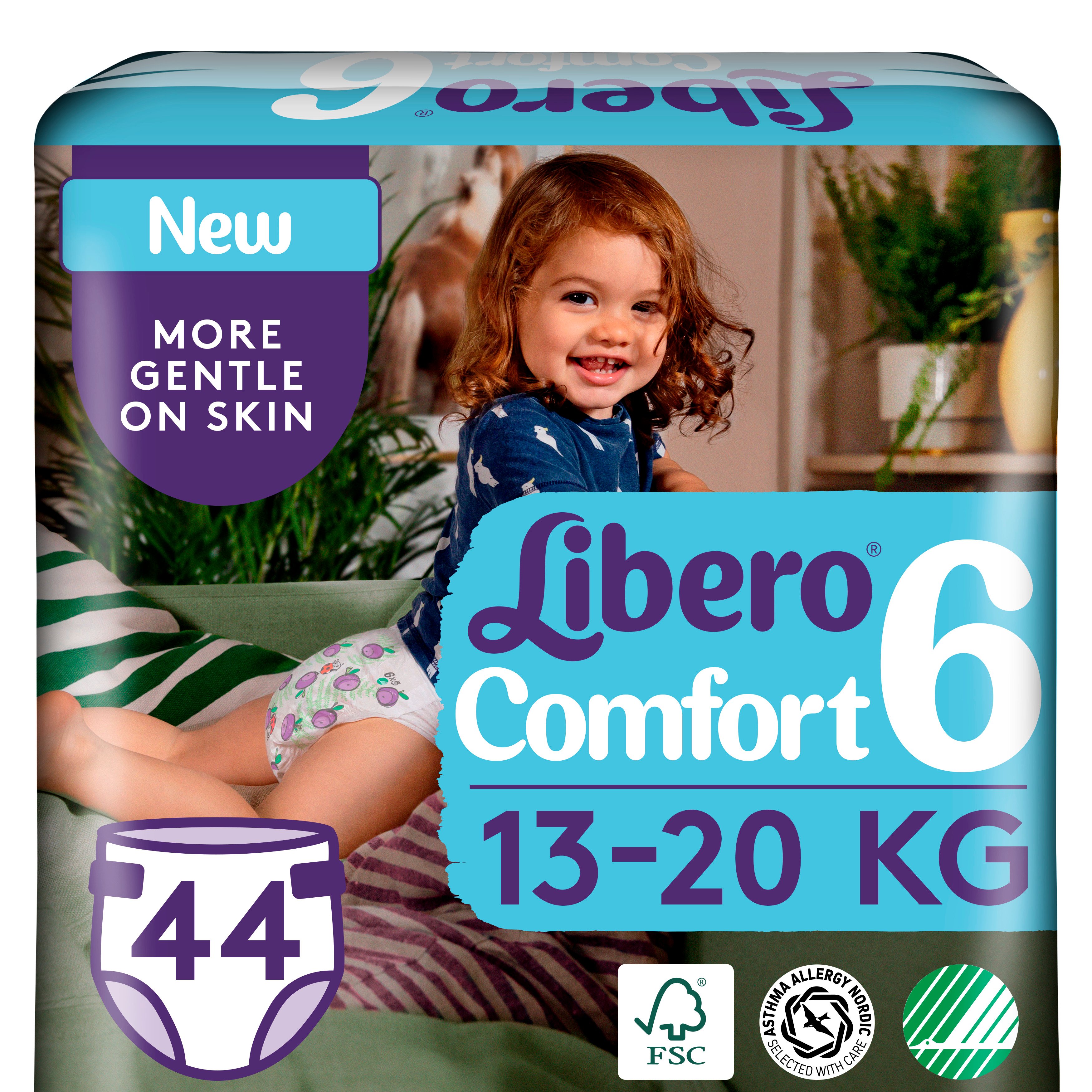 Підгузки Libero Comfort 6 (13-20 кг), 44 шт. - фото 1