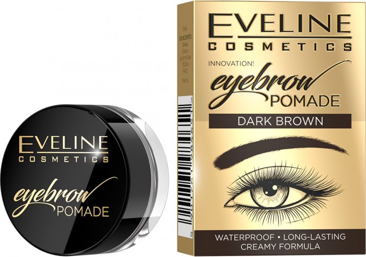 Помада для брів Eveline Dark Brown Eyebrow Pomade 4.5 мл (LMKKBRWPOMDB) - фото 1