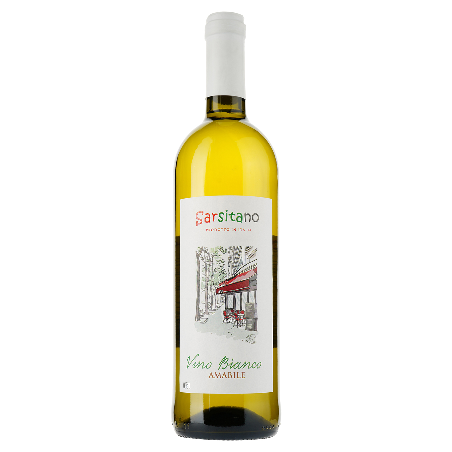 Вино Sarsitano Vino Bianco Amabile, біле, напівсолодке, 0,75 л - фото 1