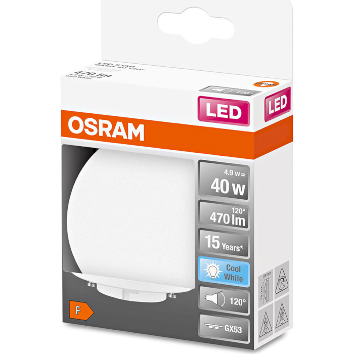 Світлодіодна лампа Osram LED STAR GX53 4.9W 4000K (4058075433465) - фото 2