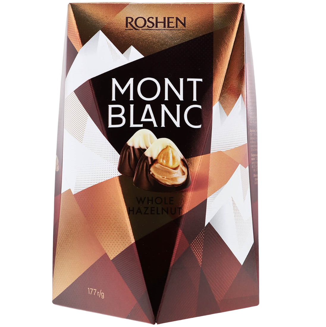 Конфеты Roshen Mont Blanc с цельным лесным орехом, 177 г (876117) - фото 1