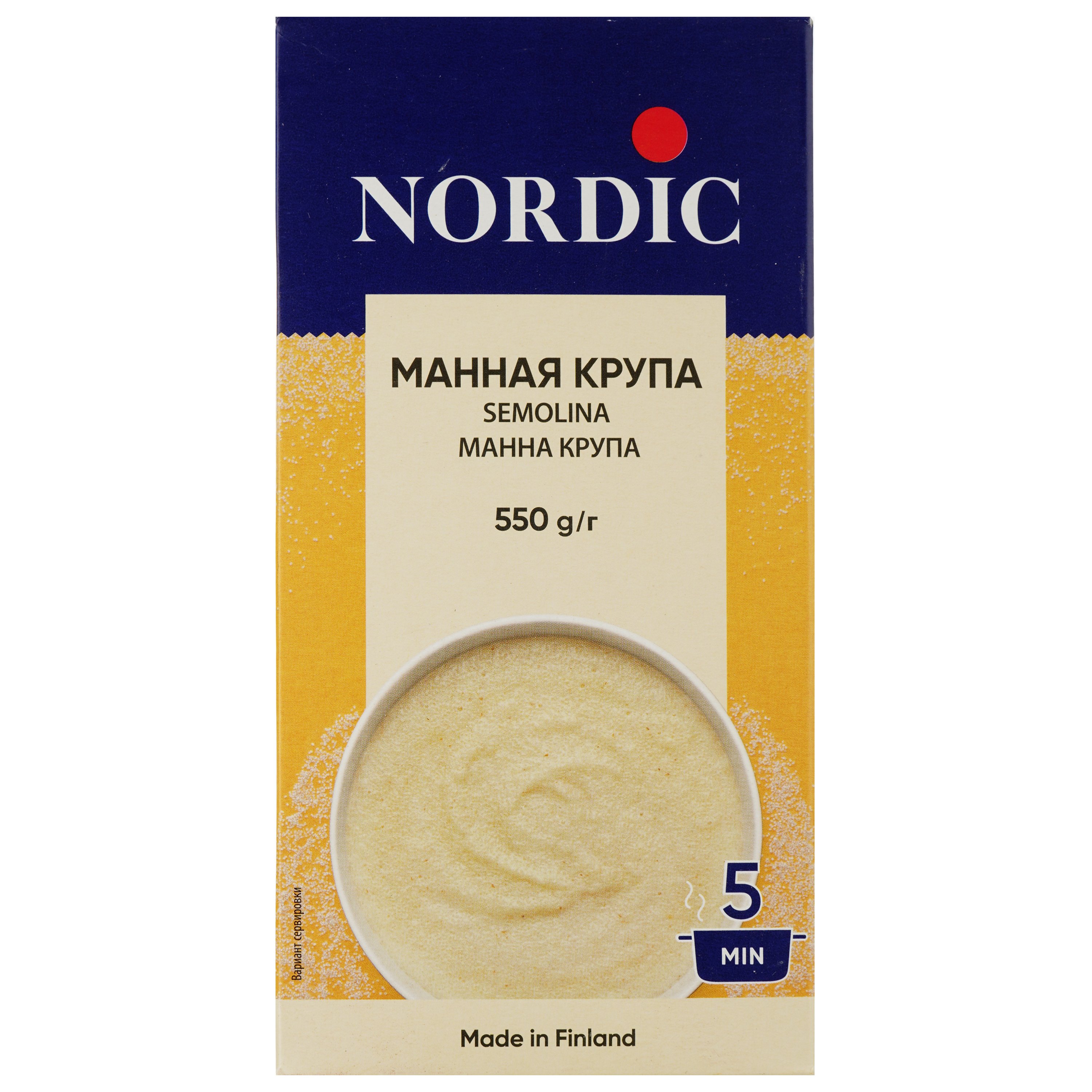 Крупа манна Nordic, 550 г (91370) - фото 1