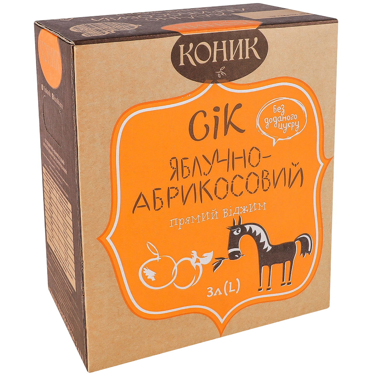Сік Лавка традицій Коник яблучно-абрикосовий неосвітлений пастеризований 3 л - фото 1