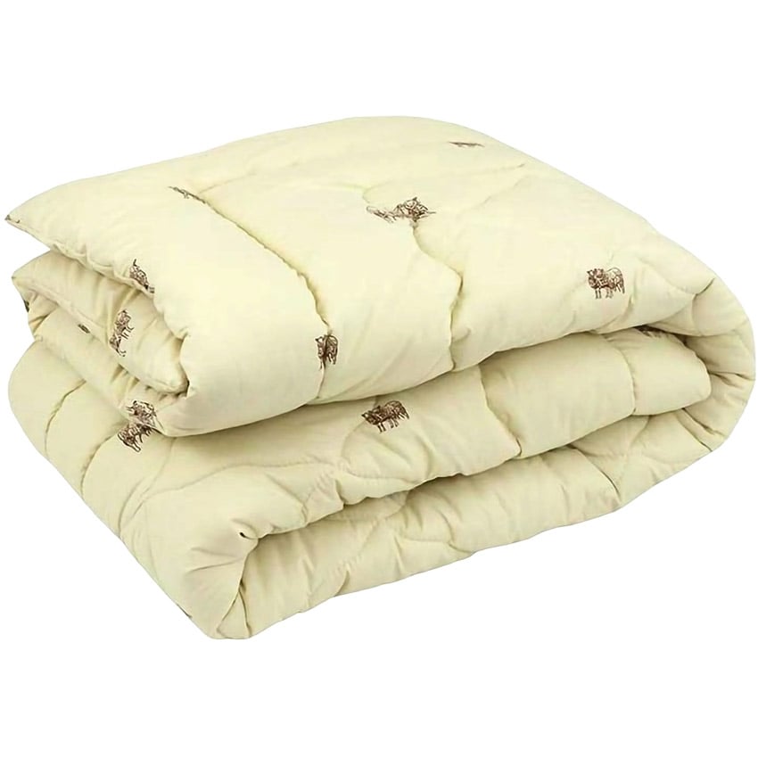 Одеяло шерстяное Руно Sheep, 140х205 см, бежевое (321.52ШК+У_Sheep) - фото 1