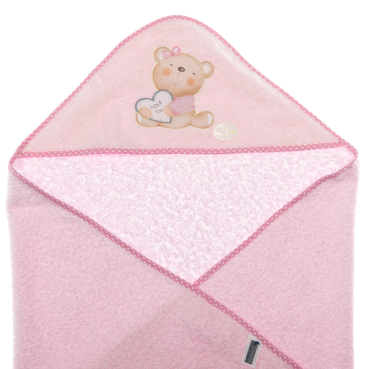 Полотенце с расческой и щеткой Interbaby Bear, розовый (8100224) - фото 2