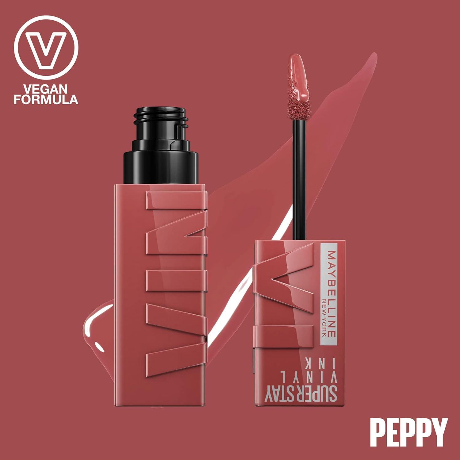 Стійка рідка помада для губ Maybelline New York Super Stay Vinyl Ink відтінок 115 (Peppy) 4.2 мл - фото 4