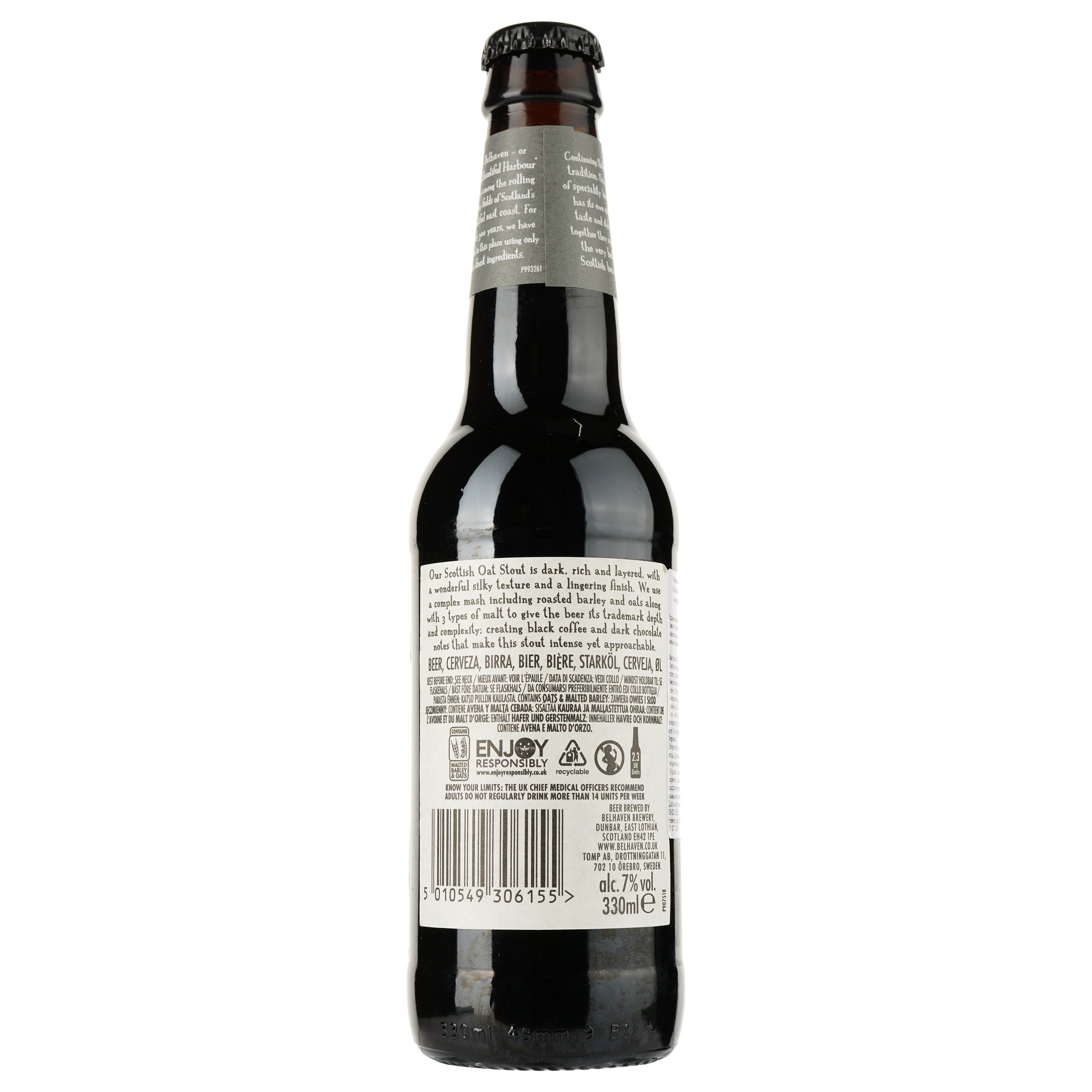 Пиво Belhaven Scottish Oat Stout, темное, 7%, 0,33 л (751971) - фото 2