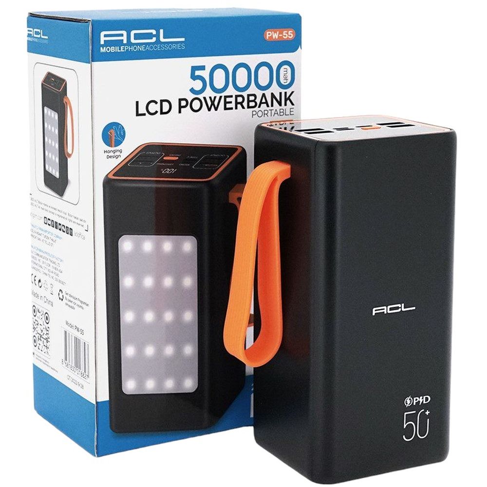 Повербанк ACL PW55 50000 mAh LED ліхтар PD 22.5W (34003) - фото 3