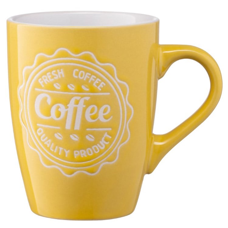 Чашка Ardesto Coffee, 330 мл, желтый (AR3469Y) - фото 1