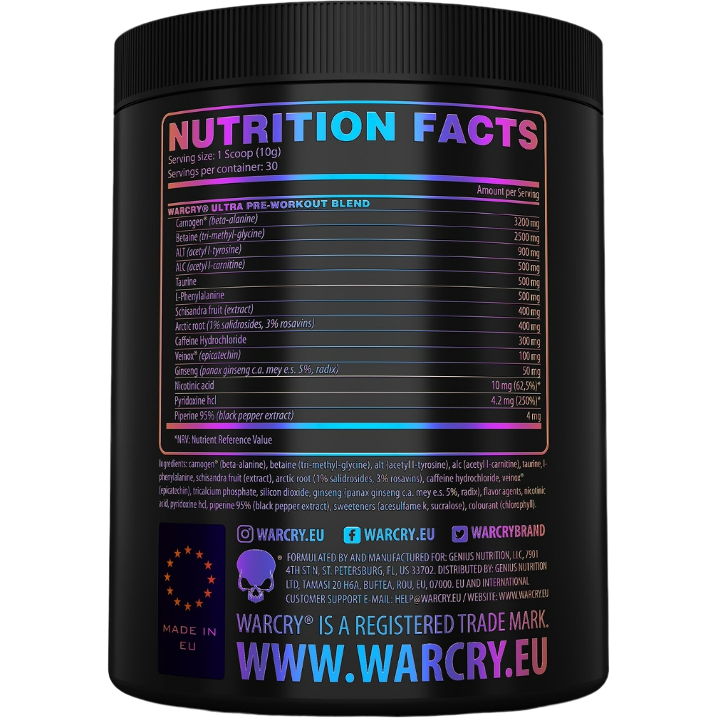 Предтреник Genius Nutrition Warcry Ultra Candy Fruits 300 г - фото 2