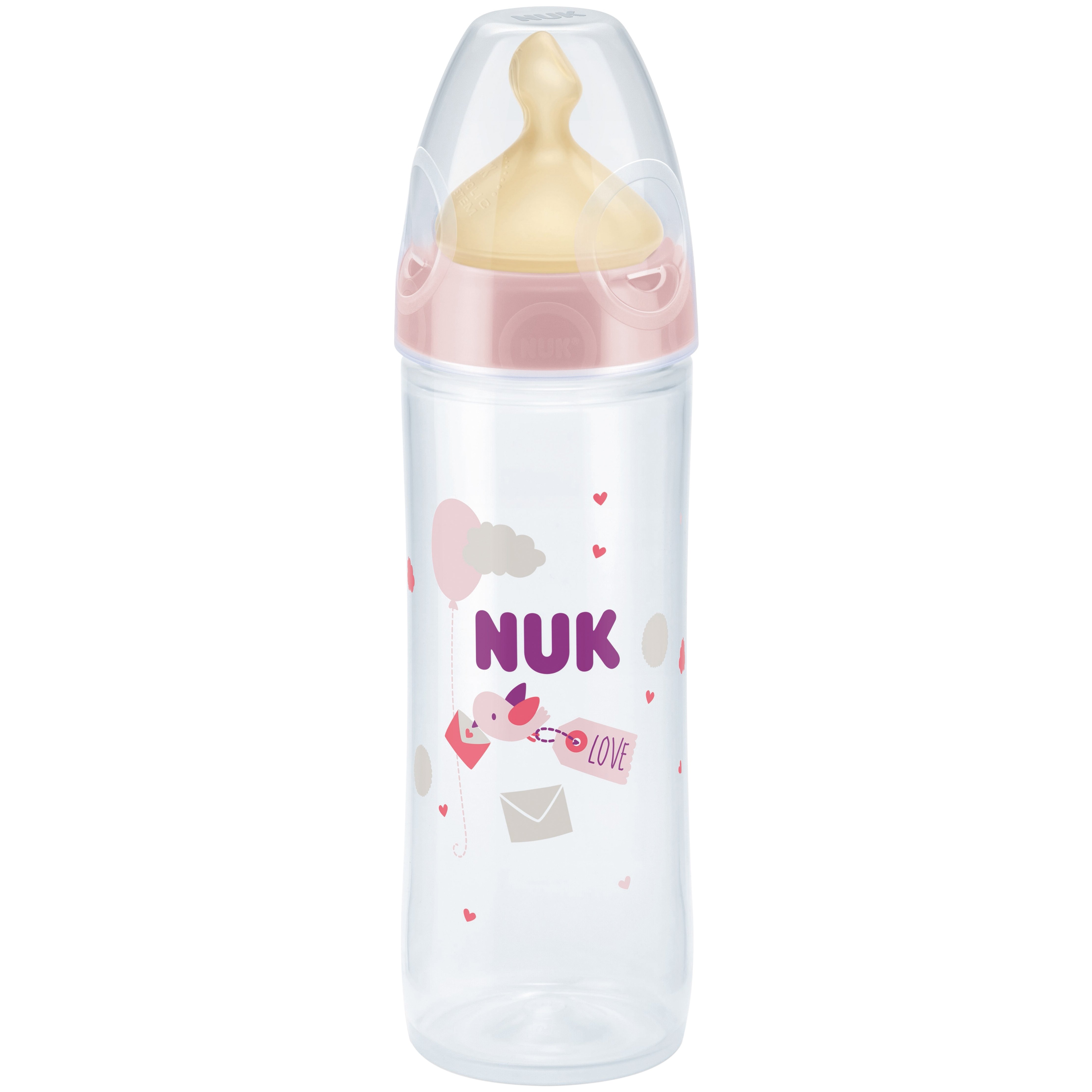 Пляшечка Nuk New Class FC, з латексною соскою, 6-18 міс., 250 мл, рожевий (3954106) - фото 1