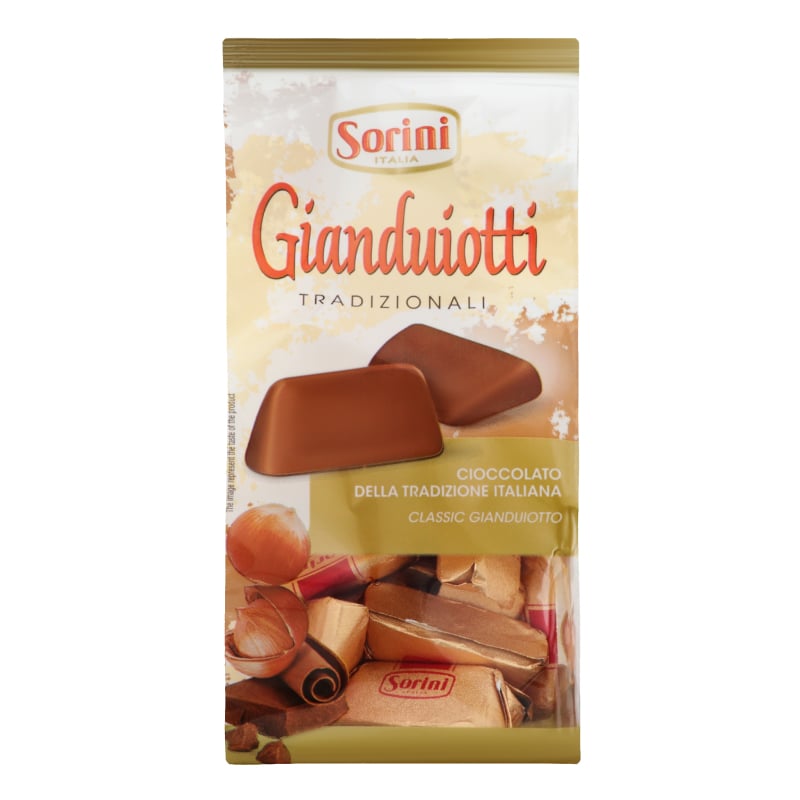 Шоколадні цукерки Sorini Gianduiotti, з фундуком, 150 г (827657) - фото 1