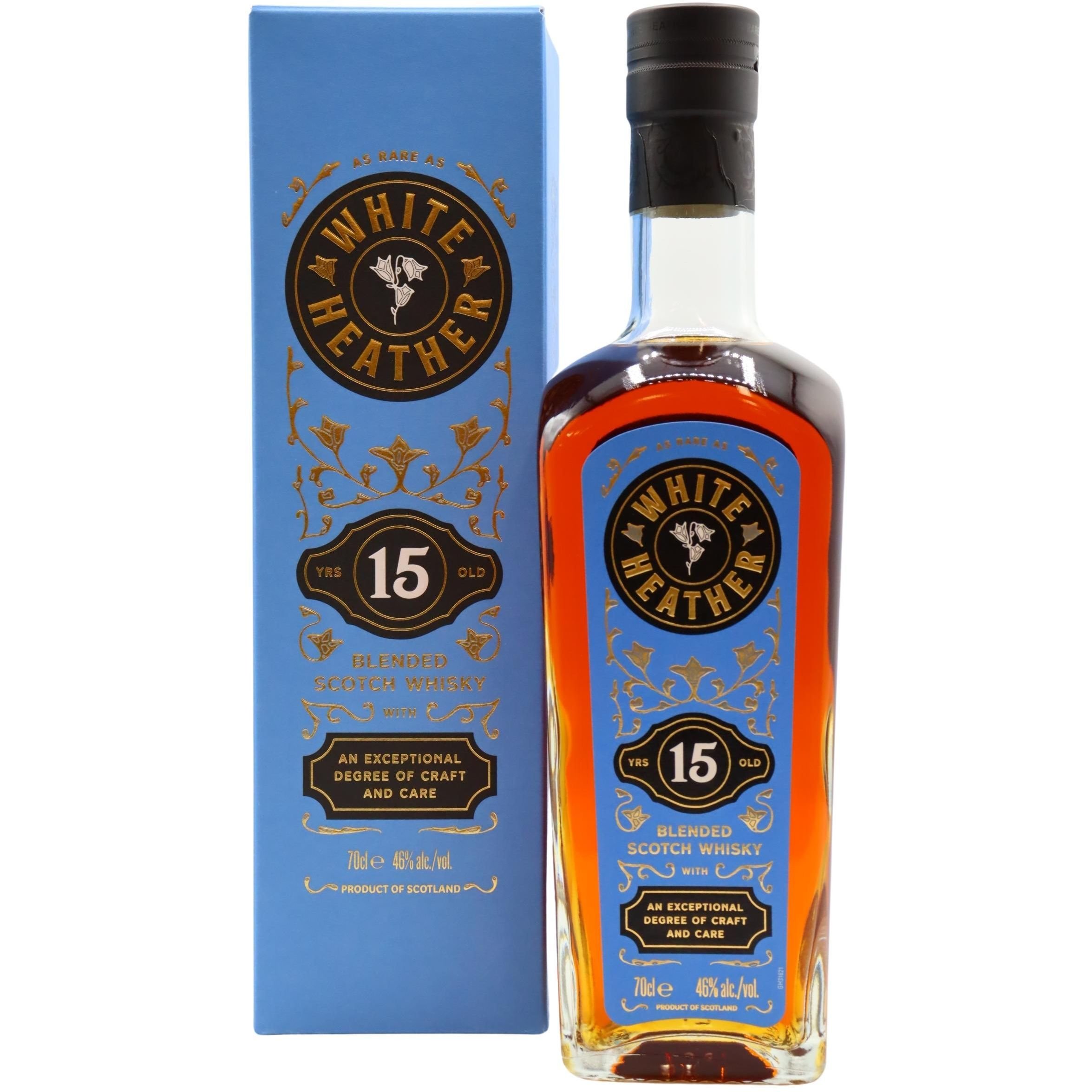 Віскі White Heather 15 yo Blended Scotch Whisky 46% 0.7 л, в подарунковій упаковці - фото 1