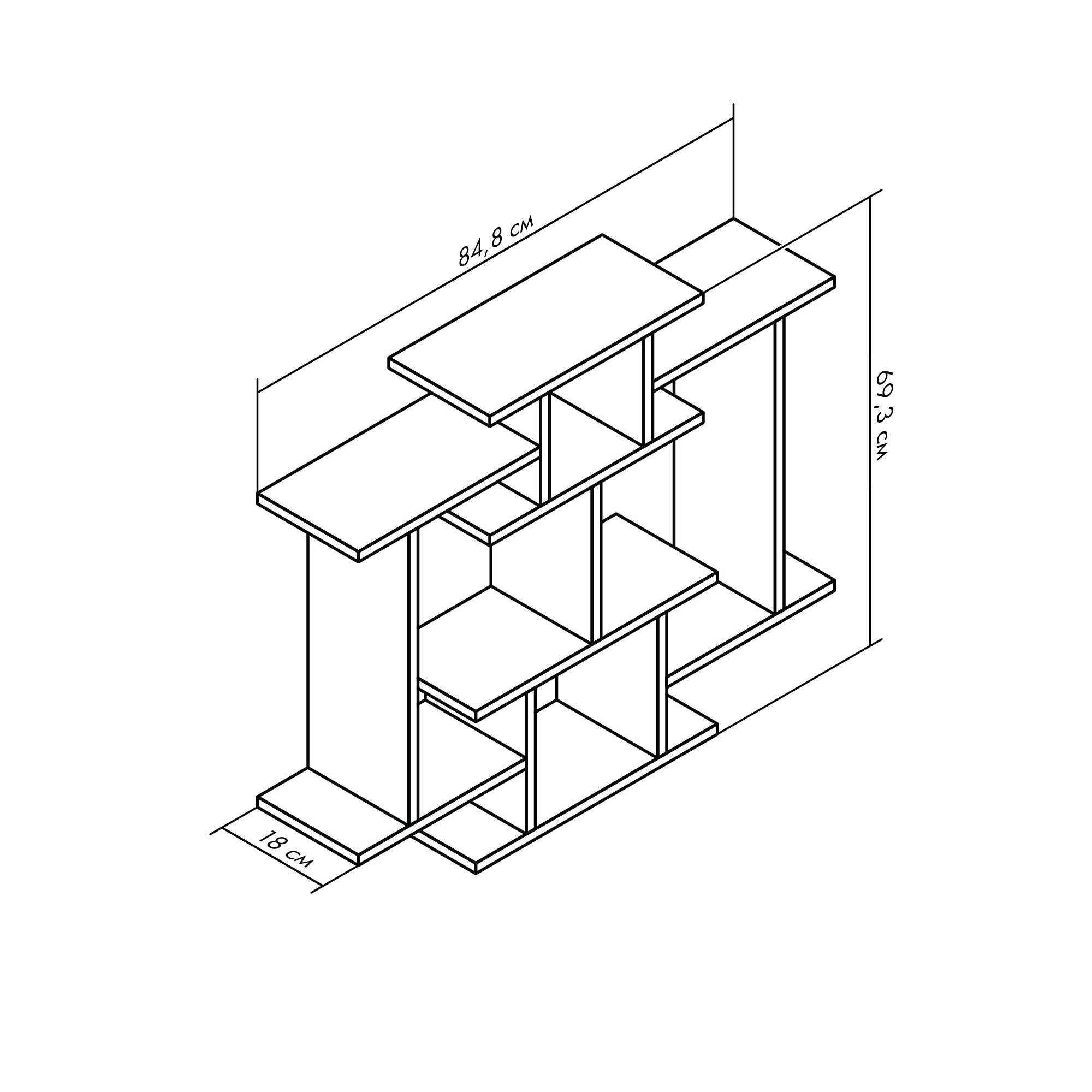 Полка Hopanchuk Furniture Торнтон белая (76C1) - фото 3