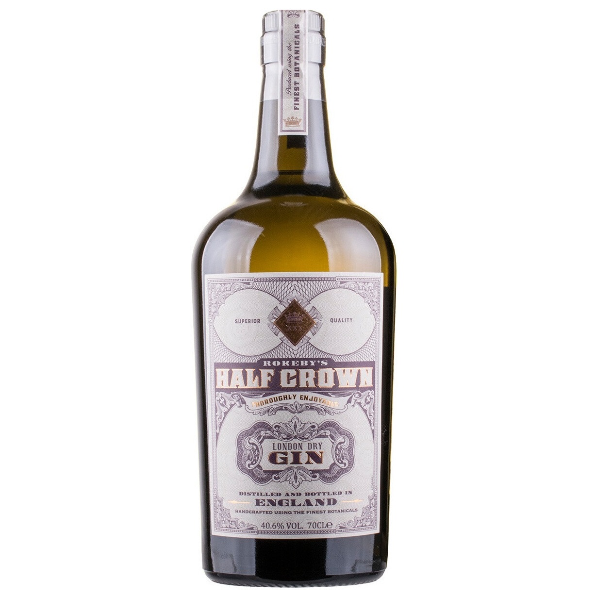 Джин Rokeby's Half Crown London Dry Gin, 40,6%, 0,7 л (872469) - фото 1